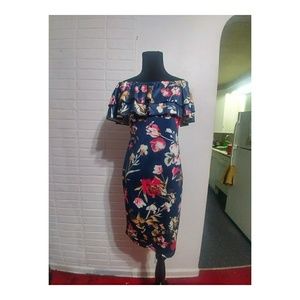 Floral off shoulder dress